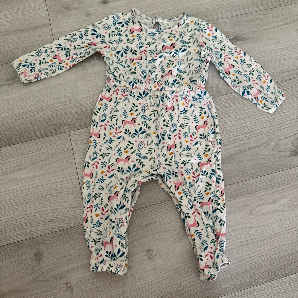 Old Navy Kids One Piece with Pink and Green Floral